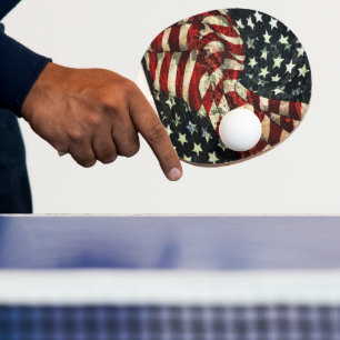 Raquette De Ping Pong Drapeau américain-Camouflage par Shirley Taylor