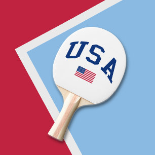 Raquette De Ping Pong Drapeau américain de la fête de l'indépendance pat