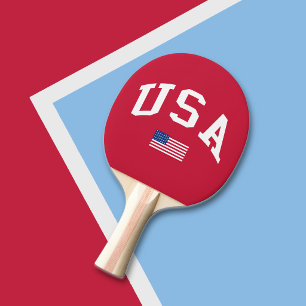 Raquette De Ping Pong Drapeau américain de la fête de l'indépendance pat