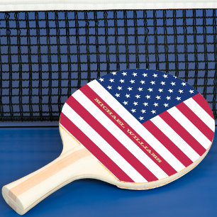 Raquette De Ping Pong Drapeau américain Patriogramme Tennis de table