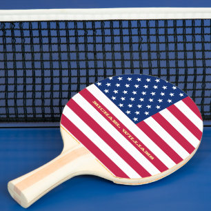 Raquette De Ping Pong Drapeau américain Patriogramme Tennis de table