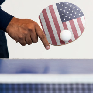 Raquette De Ping Pong Drapeau américain Rouge Blanc Bleu America Maillag