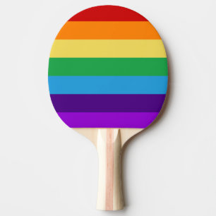 Raquette De Ping Pong drapeau arc-en-ciel