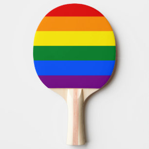 Raquette De Ping Pong Drapeau arc-en-ciel LGBT