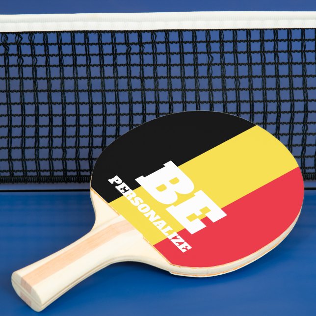 Raquette De Ping Pong Drapeau belge personnalisé ping-pong paddle (Insitu)