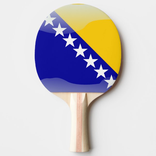 Raquette De Ping Pong Drapeau brillant bosnien (Devant)
