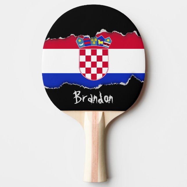 Raquette De Ping Pong Drapeau croate (Devant)