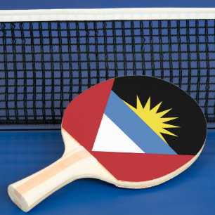 Raquette De Ping Pong Drapeau d'Antigua-et-Barbuda