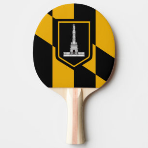 Raquette De Ping Pong Drapeau de Baltimore, Maryland Ping Pong Paddle