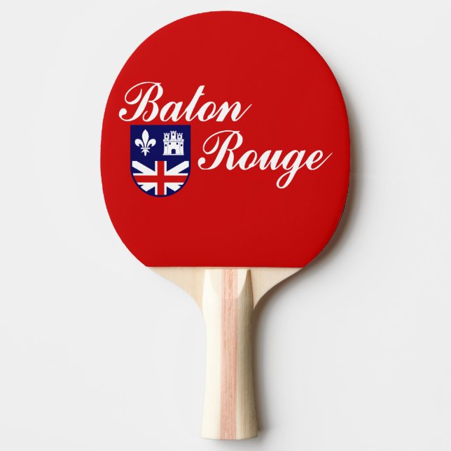 Raquette De Ping Pong Drapeau de Baton Rouge, Louisiane Ping Pong Paddle (Devant)