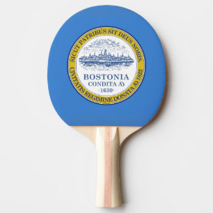 Raquette De Ping Pong Drapeau de Boston, Massachusetts Ping Pong Paddle