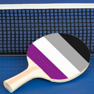 Raquette De Ping Pong Drapeau de fierté asexué de SlipperyJoe mettant l'