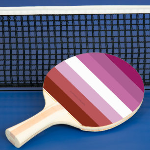Raquette De Ping Pong Drapeau de fierté lesbienne de SlipperyJoe's fémin