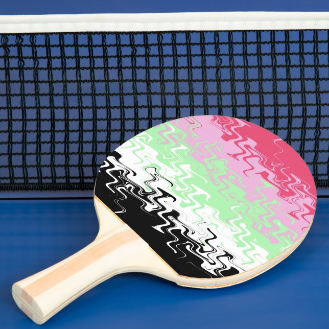 Raquette De Ping Pong Drapeau de fierté récipromantique abstrait ondoyan (Insitu)