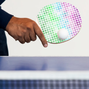 Raquette De Ping Pong Drapeau de fierté Toric abstrait boho éclectique G