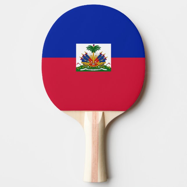 Raquette De Ping Pong Drapeau de Haïti Ping Pong Paddle (Devant)