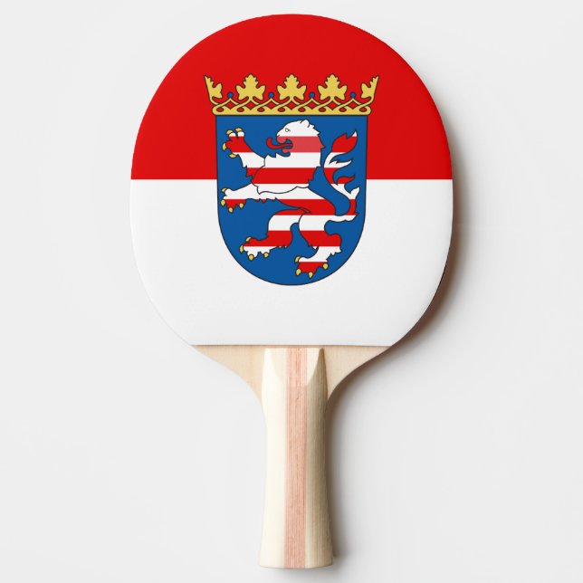 Raquette De Ping Pong Drapeau de Hesse Ping Pong Paddle (Devant)