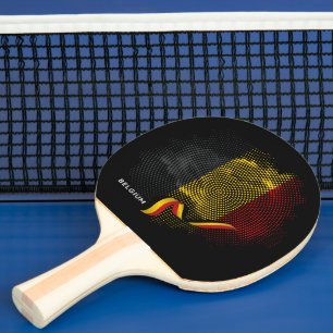 Raquette De Ping Pong Drapeau de la Belgique