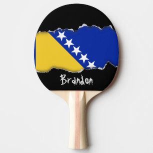 Raquette De Ping Pong Drapeau de la Bosnie