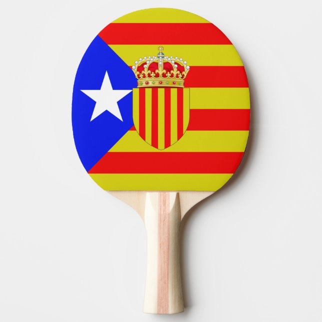 Raquette De Ping Pong Drapeau de la Catalogne (Devant)