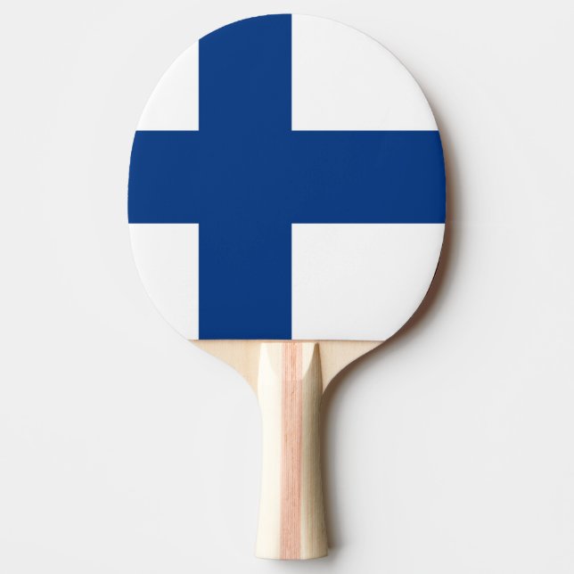 Raquette De Ping Pong Drapeau de la Finlande (Devant)