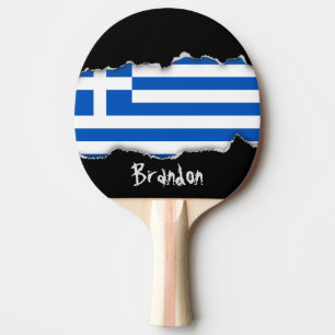 Raquette De Ping Pong Drapeau de la Grèce