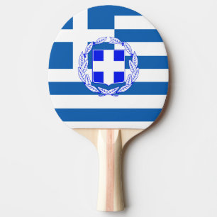 Raquette De Ping Pong Drapeau de la Grèce