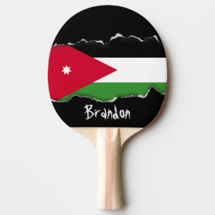 Raquette De Ping Pong Drapeau de la Jordanie