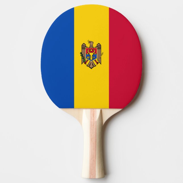 Raquette De Ping Pong Drapeau de la Moldavie (Devant)