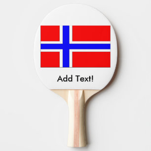 Raquette De Ping Pong Drapeau de la Norvège