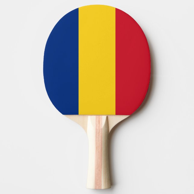 Raquette De Ping Pong Drapeau de la Roumanie (Devant)