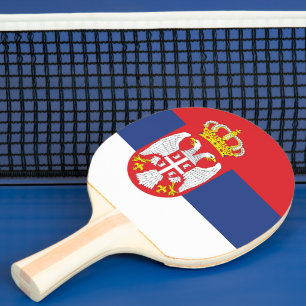 Raquette De Ping Pong drapeau de la Serbie