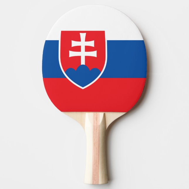 Raquette De Ping Pong Drapeau de la Slovaquie (Devant)