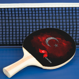 Raquette De Ping Pong Drapeau de la Turquie