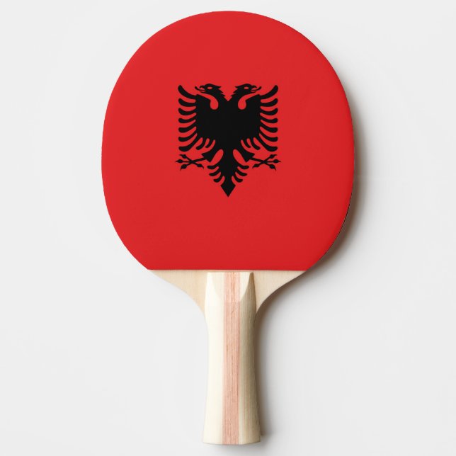 Raquette De Ping Pong Drapeau de l'Albanie (Devant)