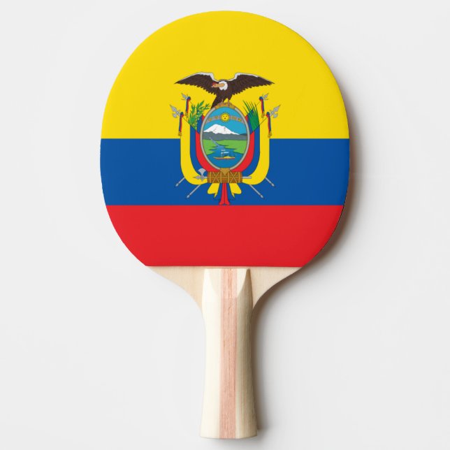 Raquette De Ping Pong Drapeau de l'Equateur Ping Pong Paddle (Devant)