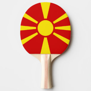 Raquette De Ping Pong Drapeau de Macédoine du Nord