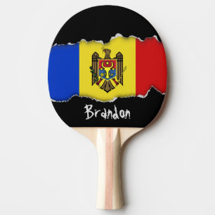 Raquette De Ping Pong Drapeau de Moldau