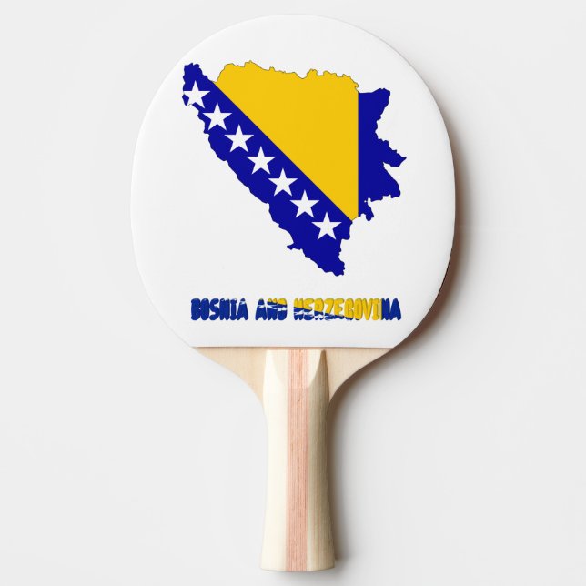 Raquette De Ping Pong Drapeau de pays bosnien (Devant)