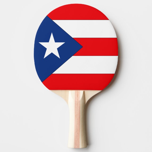 Raquette De Ping Pong Drapeau de Porto Rico (Devant)