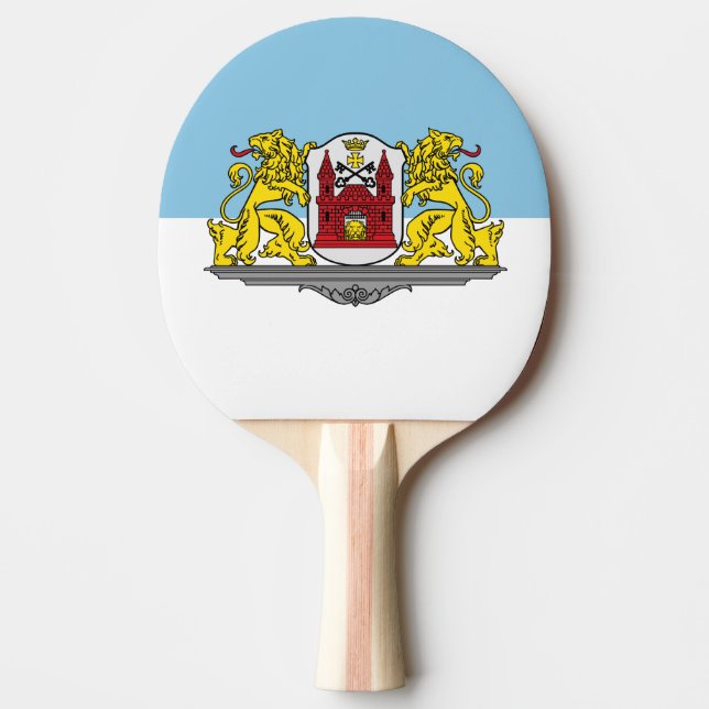 Raquette De Ping Pong Drapeau de Riga, Lettonie Ping-Pong (Devant)