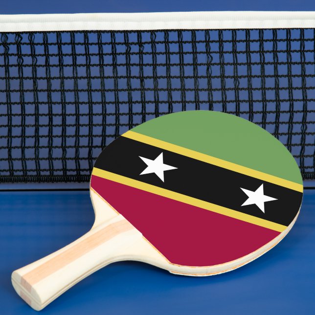 Raquette De Ping Pong Drapeau de Saint-Kitts-et-Nevis (Insitu)