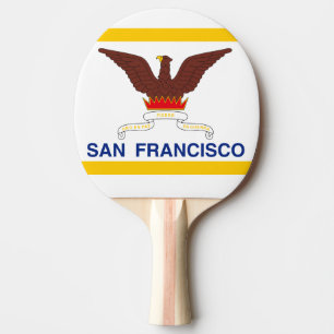 Raquette De Ping Pong Drapeau de San Francisco, Californie Ping-Pong Pad