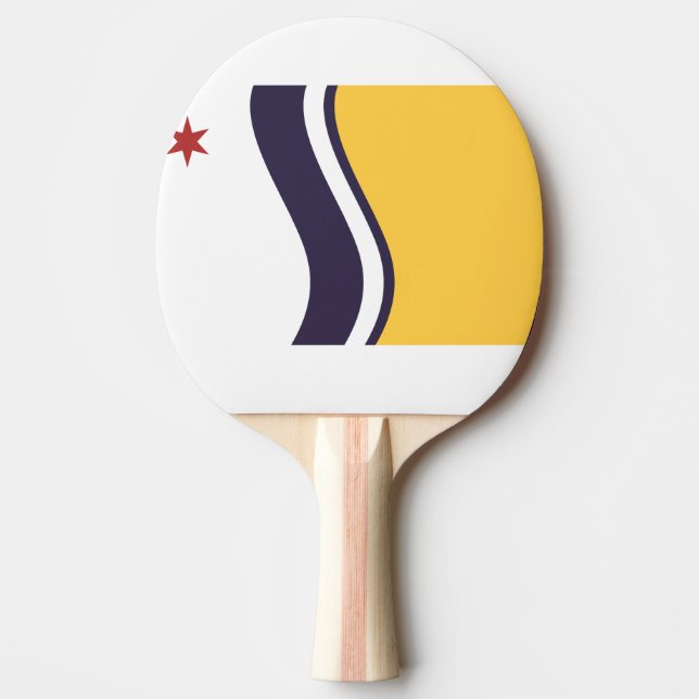 Raquette De Ping Pong Drapeau de South Bend, Indiana (Devant)