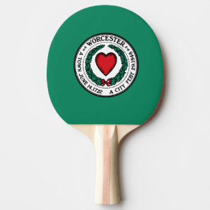 Raquette De Ping Pong Drapeau de Worcester, Massachusetts Ping Pong Padd