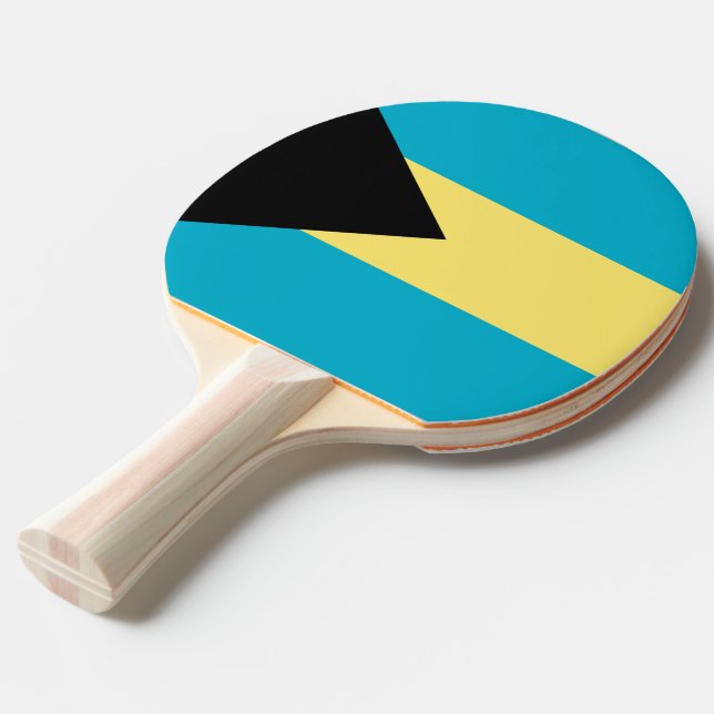 Raquette De Ping Pong Drapeau des Bahamas Couverture totale (Devant Angle)