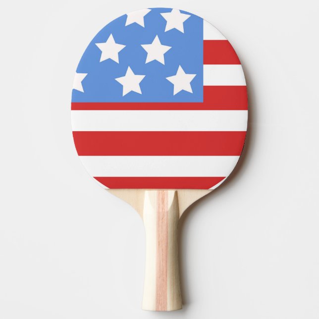 Raquette De Ping Pong Drapeau des Etats-Unis (Devant)