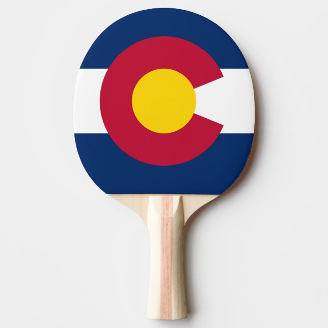 Raquette De Ping Pong Drapeau d'état du Colorado (Devant)