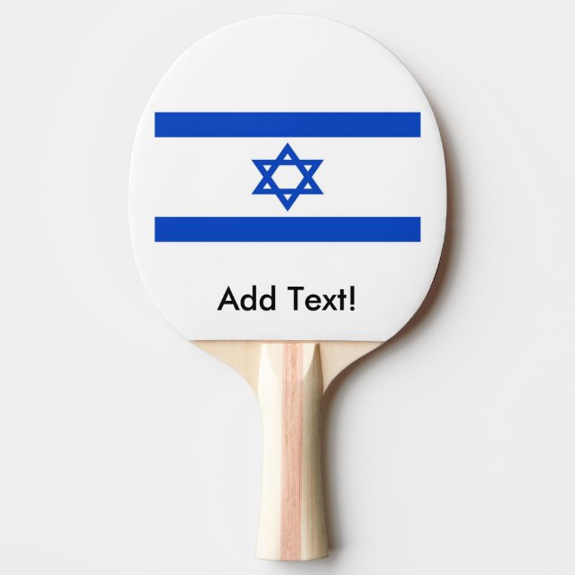 Raquette De Ping Pong Drapeau d'Israël (Devant)