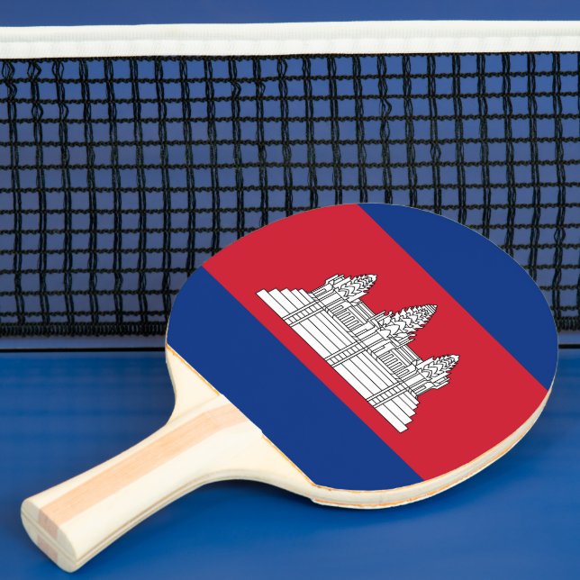 Raquette De Ping Pong drapeau du Cambodge (Insitu)